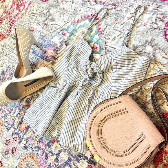 ILLA ILLA Tops - Tie Front Striped Top!